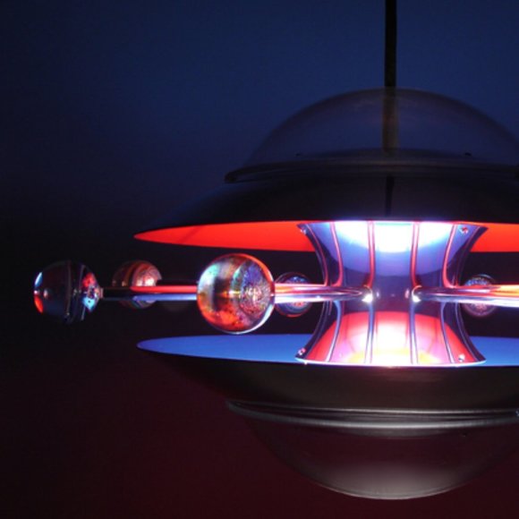 VERV DESIGN LANCE TANKERSLEY SPACE AGE VERV LAMP/LIGHT HANDBLOWN GLASS ORBS**NEW - Picture 4 of 11